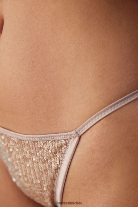 Intimissimi braguita brasileña charme brillante con tiras laterales mujer 237j-natural/plata ropa interior L4BXFJ940