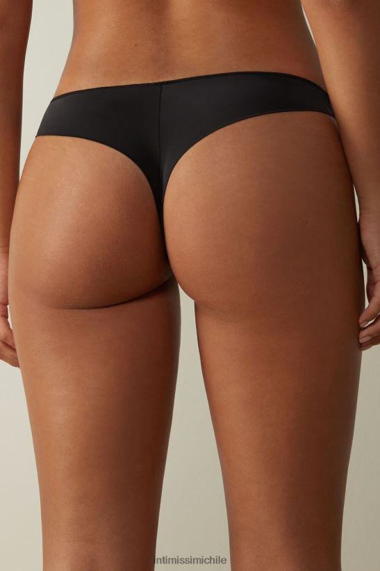 Intimissimi braguita brasileña de encaje y microfibra mujer 019-negro ropa interior L4BXFJ1082