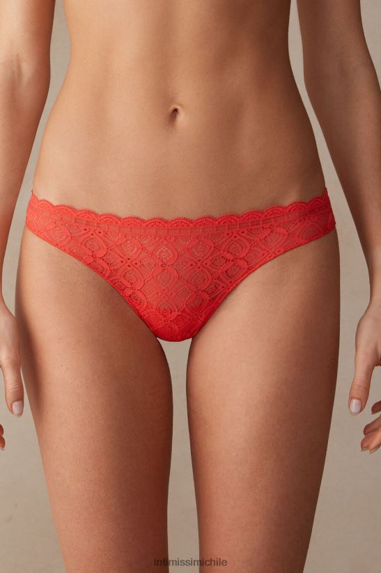 Intimissimi braguita brasileña de encaje y microfibra mujer 219j-llama escarlata ropa interior L4BXFJ991