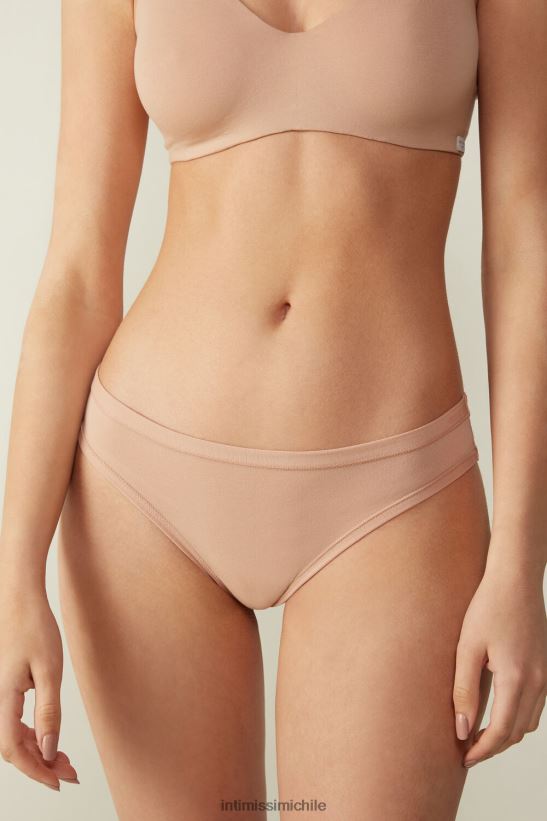 Intimissimi braguita brasileña ultraligera de algodón supima mujer 044-beige suave ropa interior L4BXFJ1107