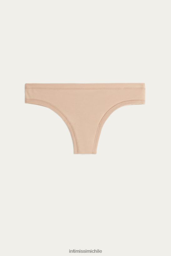 Intimissimi braguita brasileña ultraligera de algodón supima mujer 044-beige suave ropa interior L4BXFJ1107