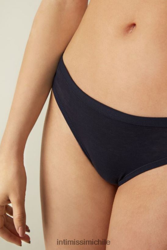 Intimissimi braguita brasileña ultraligera de algodón supima mujer 1467-azul intenso ropa interior L4BXFJ1105