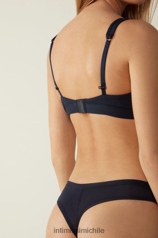 Intimissimi braguita brasileña ultraligera de algodón supima mujer 1467-azul intenso ropa interior L4BXFJ1105