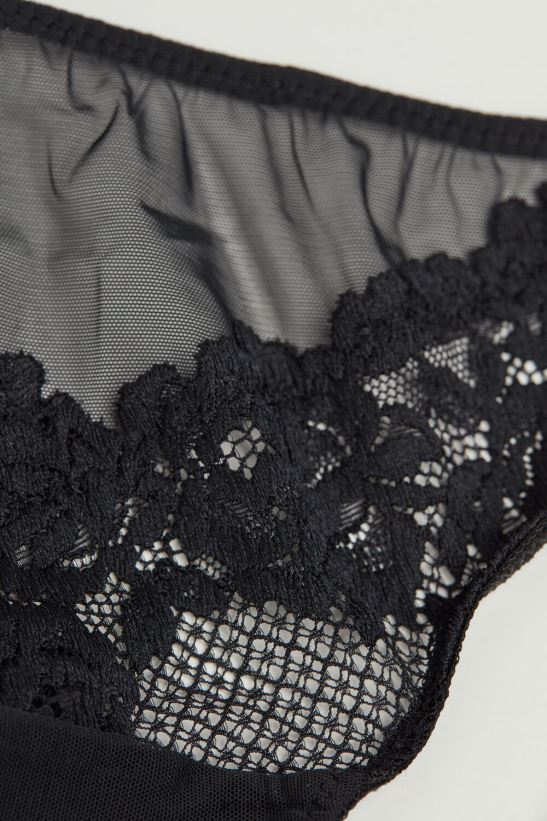 Intimissimi braguitas brasileñas con bonitas flores mujer 019-negro ropa interior L4BXFJ1043