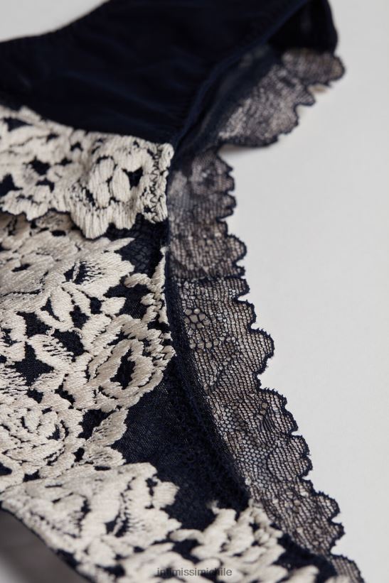 Intimissimi braguitas brasileñas con bonitas flores mujer 347i-azul profundo/vainilla ropa interior L4BXFJ1149