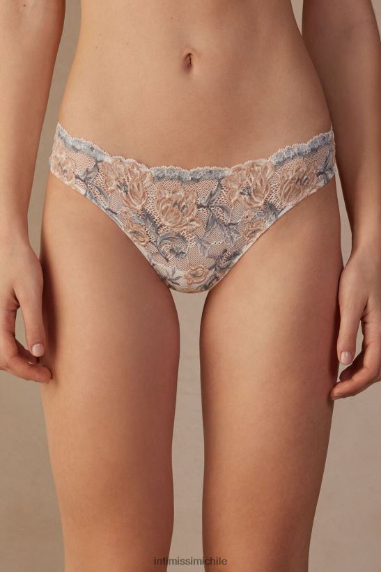 Intimissimi braguitas brasileñas de belleza efímera mujer 990i-otoño belleza estampado floral marfil ropa interior L4BXFJ938