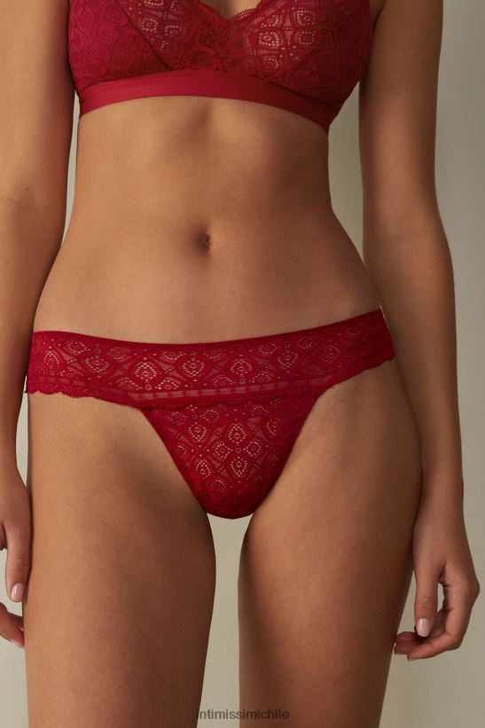 Intimissimi braguitas brasileñas de encaje mujer 1473-rojo ropa interior L4BXFJ1037