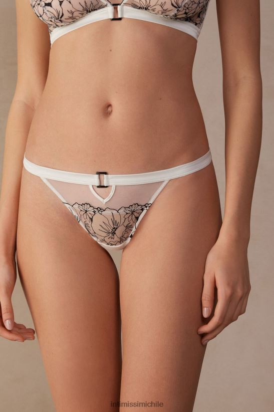 Intimissimi braguitas brasileñas pura alegría mujer 4718-blanco polvo/negro ropa interior L4BXFJ958