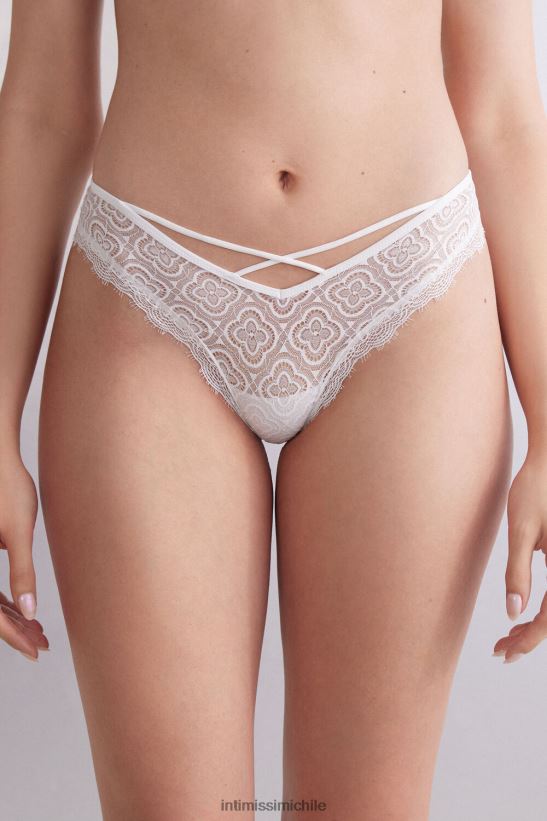 Intimissimi calzoncillos brasileños folk y deliciosos al estilo de los 80 mujer 352j-blanco perla ropa interior L4BXFJ887