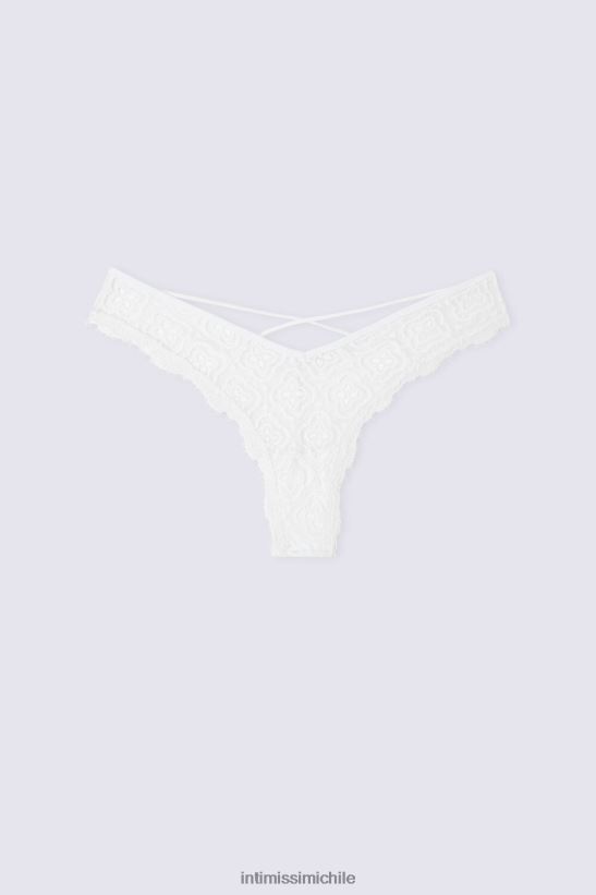 Intimissimi calzoncillos brasileños folk y deliciosos al estilo de los 80 mujer 352j-blanco perla ropa interior L4BXFJ887