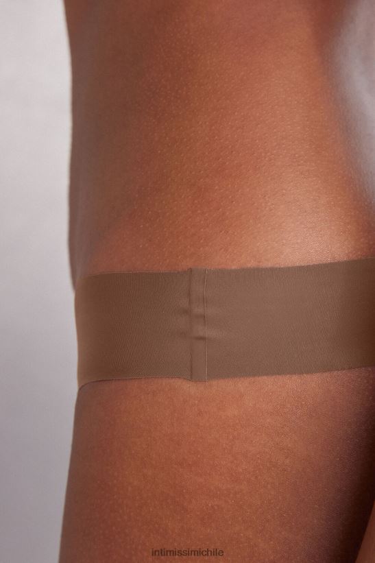 Intimissimi microfibra brasileña ultraligera mujer 502i-beige oscuro ropa interior L4BXFJ1136