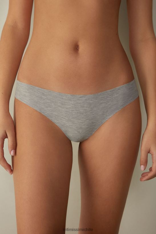 Intimissimi ropa interior brasileña de algodón cortada con láser mujer 031-mezcla gris claro ropa interior L4BXFJ1183