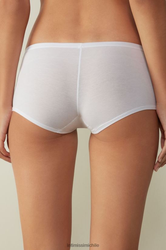 Intimissimi bragas cortas de algodón natural mujer 001-blanco ropa interior L4BXFJ1199