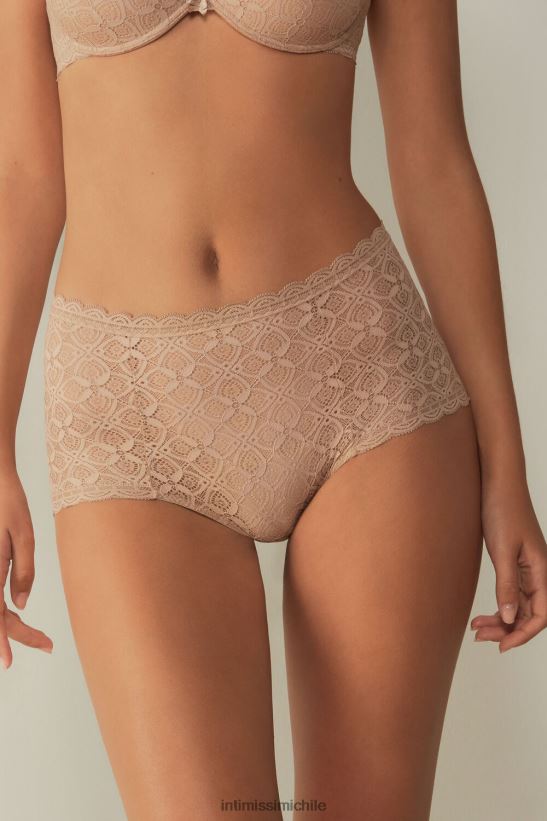 Intimissimi braguitas francesas de encaje de tiro alto mujer 044-beige suave ropa interior L4BXFJ1058