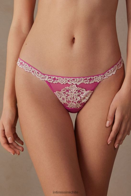 Intimissimi tanga con bonitas flores y tiras laterales mujer 213j-san valentín rosa/marfil ropa interior L4BXFJ973