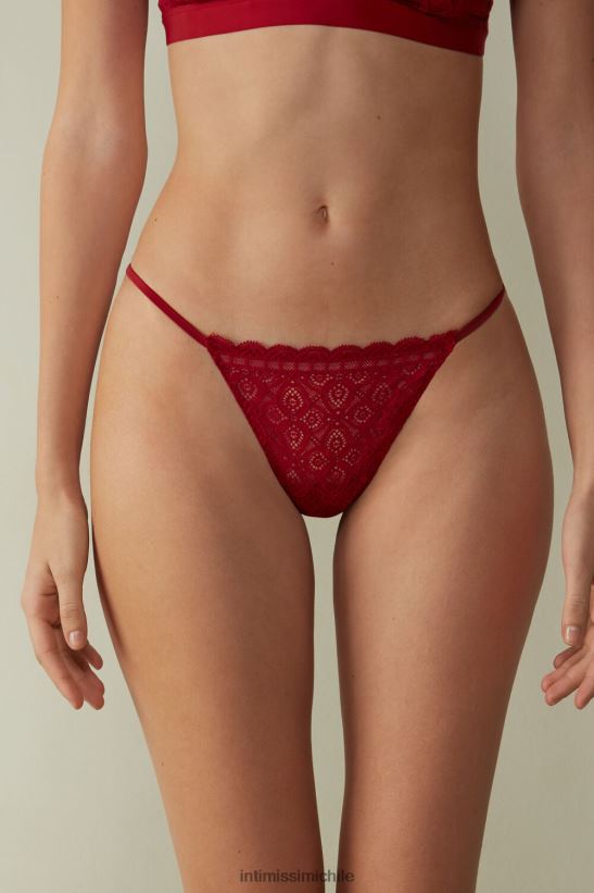 Intimissimi tanga de encaje con tiras laterales mujer 1473-rojo ropa interior L4BXFJ1034