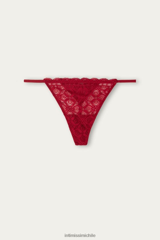 Intimissimi tanga de encaje con tiras laterales mujer 1473-rojo ropa interior L4BXFJ1034