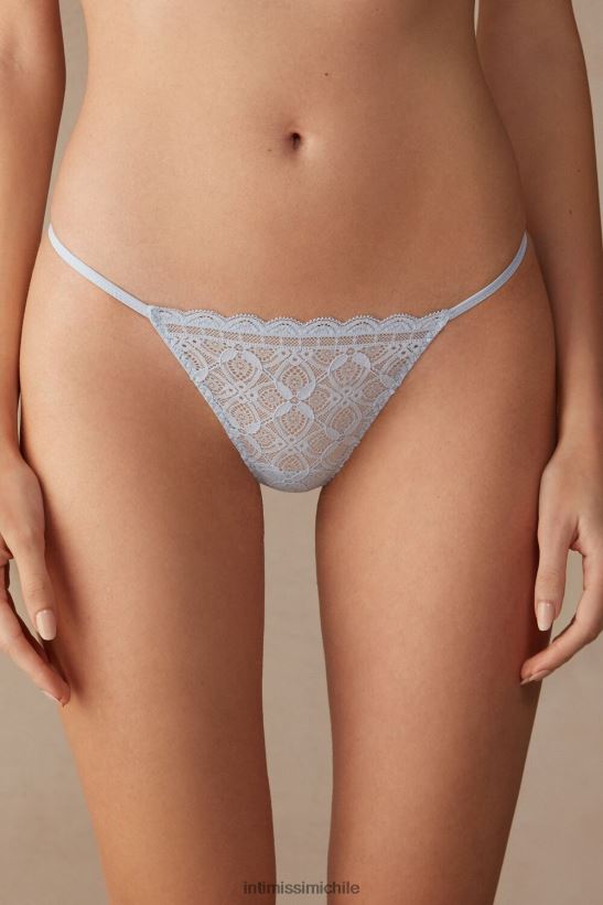 Intimissimi tanga de encaje con tiras laterales mujer 220j-azul aireado ropa interior L4BXFJ979