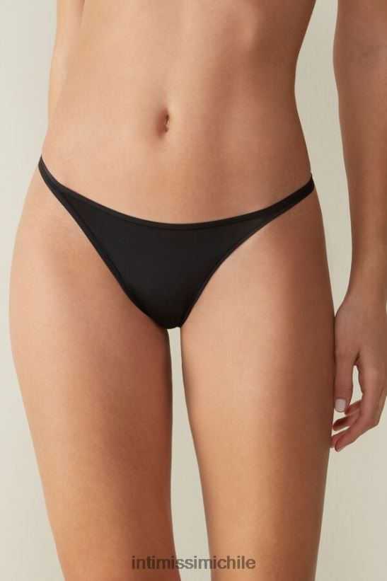 Intimissimi tanga de microfibra ultraligera con correas laterales mujer 019-negro ropa interior L4BXFJ1102