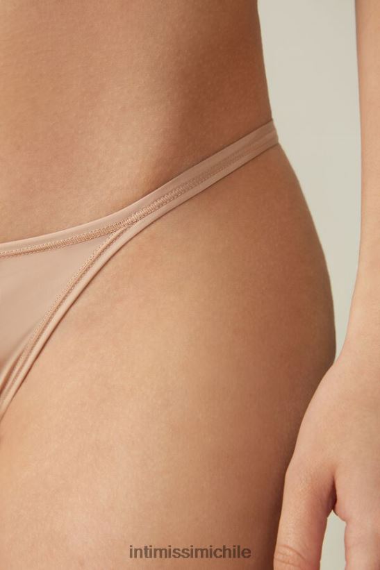 Intimissimi tanga de microfibra ultraligera con correas laterales mujer 044-beige suave ropa interior L4BXFJ1100