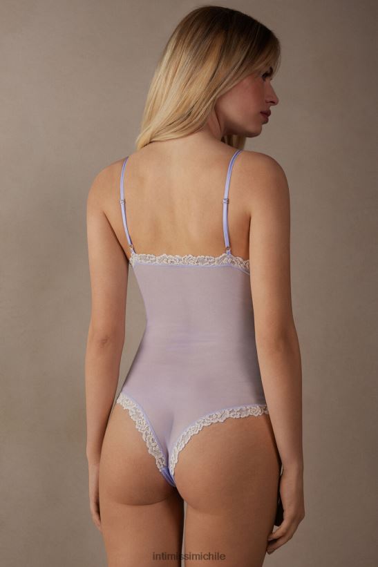 Intimissimi body de encaje y tul con bonitas flores mujer 214j-lavanda dulce/marfil vestir L4BXFJ1216