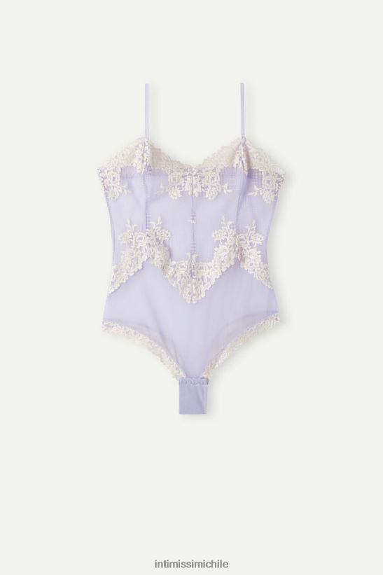 Intimissimi body de encaje y tul con bonitas flores mujer 214j-lavanda dulce/marfil vestir L4BXFJ1216