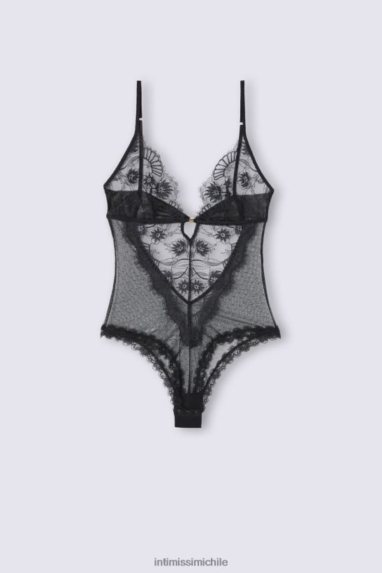 Intimissimi sensual body de flores de tul y encaje mujer 019-negro vestir L4BXFJ1204