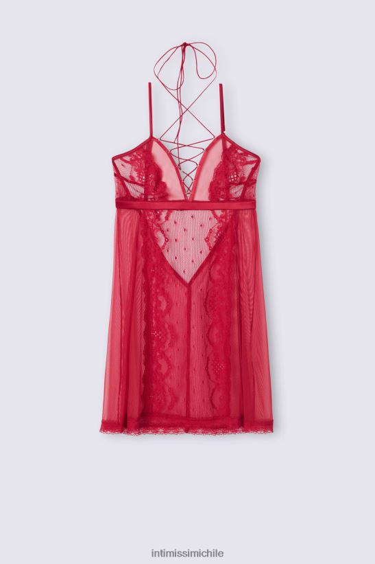 Intimissimi Babydoll de encaje y tul de Sinful Fantasies mujer 9888-lacre rojo vestir L4BXFJ1212