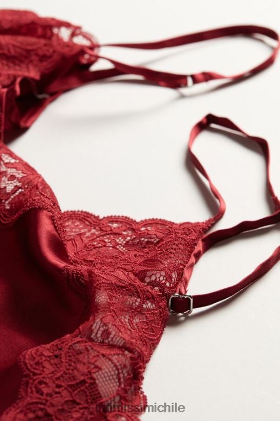 Intimissimi combinación de seda con detalle de encaje mujer 1473-rojo vestir L4BXFJ1246