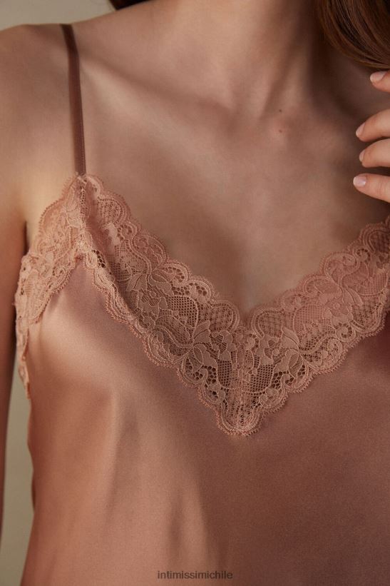 Intimissimi combinación de seda con detalle de encaje mujer 163i-rosa satinado vestir L4BXFJ1245