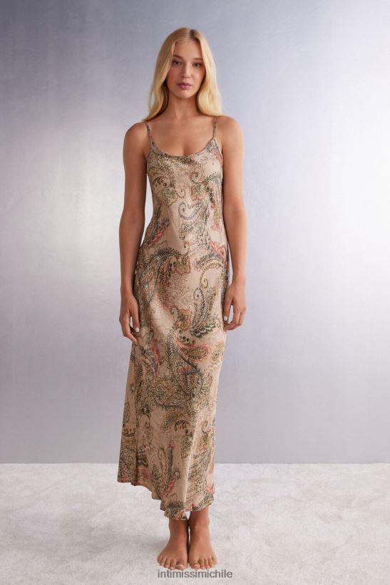 Intimissimi combinación larga de satén de viscosa diosa dorada mujer 342j-st.diosa dorada vestir L4BXFJ1203