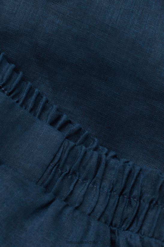 Intimissimi pantalones de lino de tejido liso mujer 243j-azul marinero vestir L4BXFJ1298