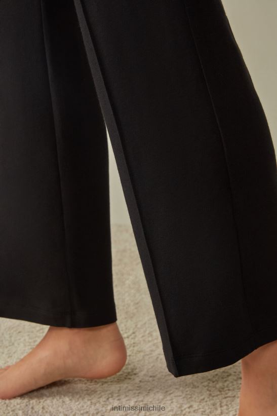 Intimissimi polar de modal con pantalón palazzo de cachemira mujer 019-negro vestir L4BXFJ1380