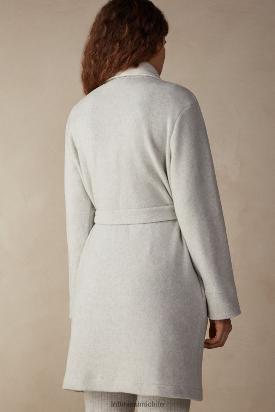 Intimissimi bata de abrazos cálidos mujer 153j-gris melange/crema vestir L4BXFJ1578
