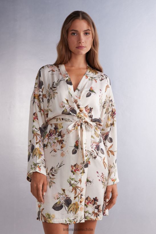 Intimissimi kimono de raso de viscosa otoñal botánicos mujer 999i-st.otoño botánica vestir L4BXFJ1506