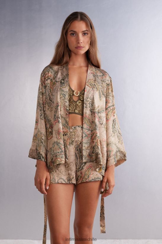 Intimissimi kimono de satén de viscosa diosa dorada mujer 342j-st.diosa dorada vestir L4BXFJ1492