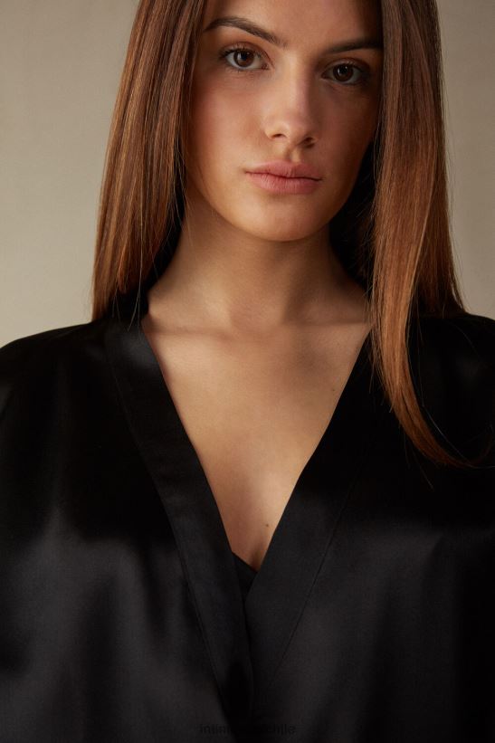 Intimissimi kimono de seda mujer 019-negro vestir L4BXFJ1679