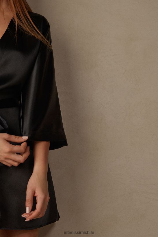 Intimissimi kimono de seda mujer 019-negro vestir L4BXFJ1679
