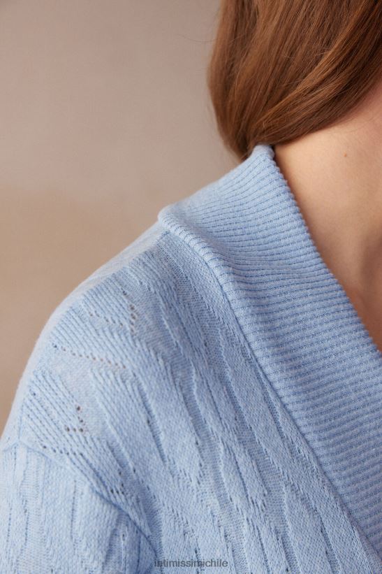 Intimissimi perdido en los campos bata de punto de ochos mujer 7493-azul claro vestir L4BXFJ1566