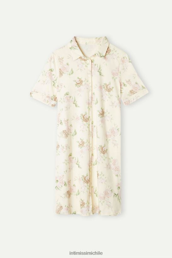 Intimissimi camisón de algodón aroma de rosas mujer 205j-estampado aroma de rosas vestir L4BXFJ1550
