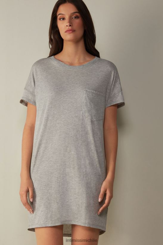 Intimissimi camisón de algodón supima ultrafresco mujer 031-mezcla gris claro vestir L4BXFJ1663