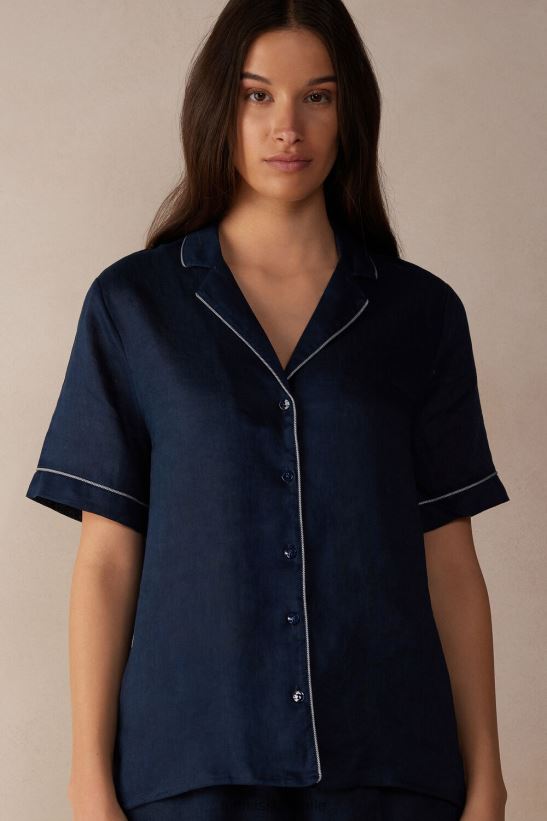 Intimissimi camisa de manga corta de noche de yate mujer 243j-azul marinero vestir L4BXFJ1531