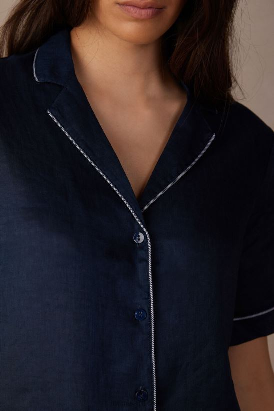 Intimissimi camisa de manga corta de noche de yate mujer 243j-azul marinero vestir L4BXFJ1531