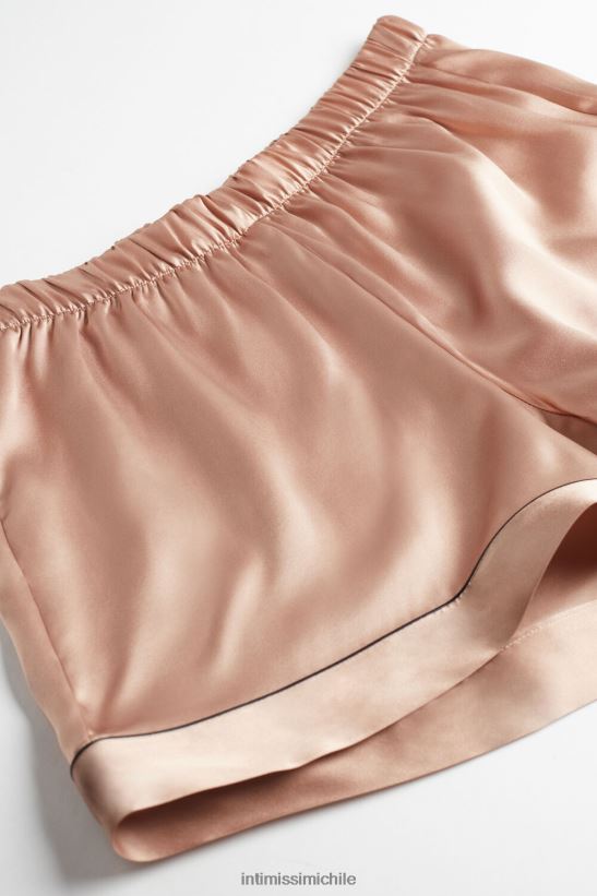 Intimissimi pantalones cortos de seda con ribetes en contraste mujer 163i-rosa satinado vestir L4BXFJ1646