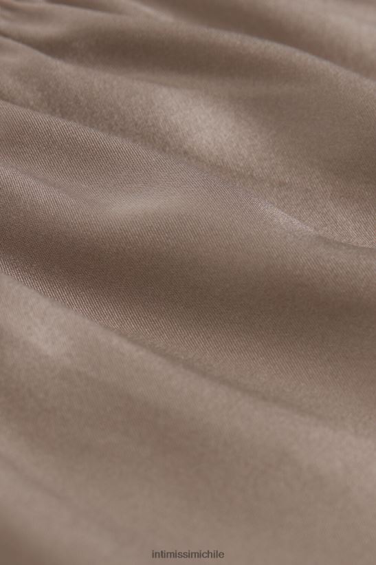 Intimissimi pantalones cortos de seda con ribetes en contraste mujer 651i-beige polvo vestir L4BXFJ1639