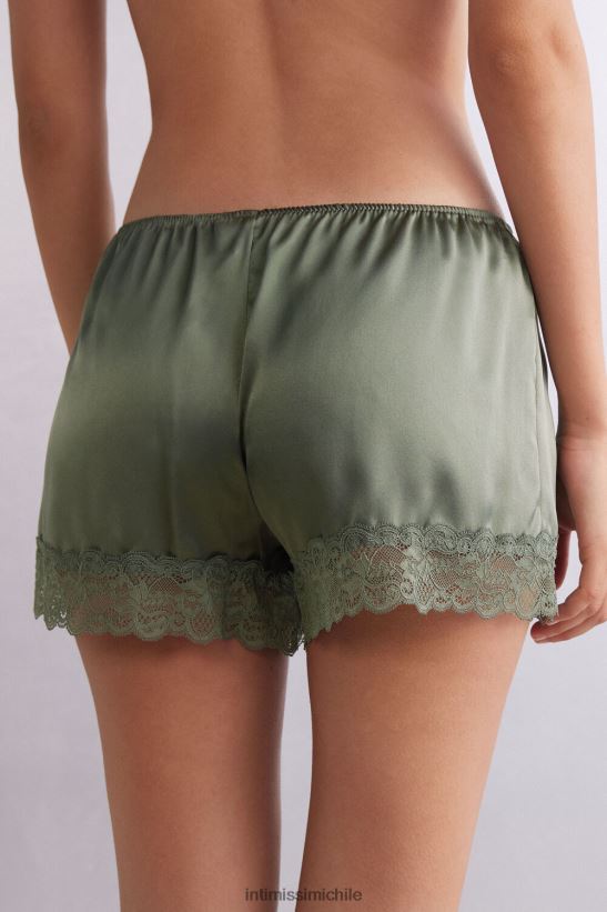 Intimissimi pantalones cortos de seda mujer 344j-salvia verde vestir L4BXFJ1502