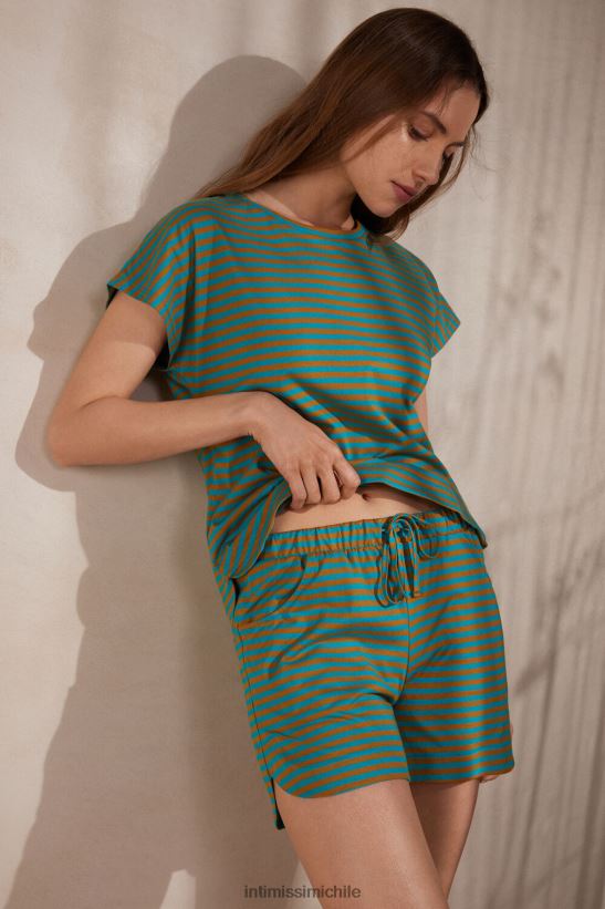 Intimissimi shorts a rayas summer vibes mujer 242j-raya de vibraciones de verano vestir L4BXFJ1522