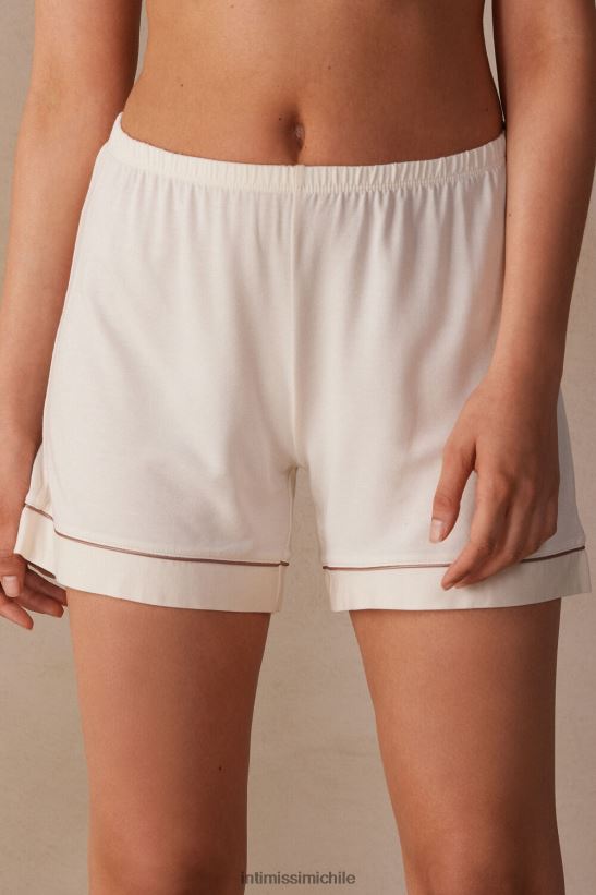 Intimissimi shorts de modal con ribete en contraste mujer 612i-marfil vainilla vestir L4BXFJ1526