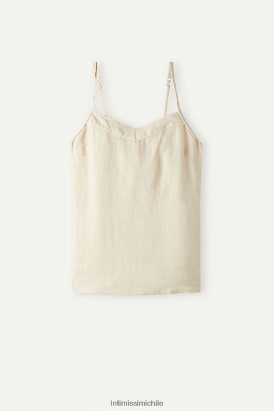Intimissimi top de lino de noche para yate mujer 913i-cuerda beige vestir L4BXFJ1284