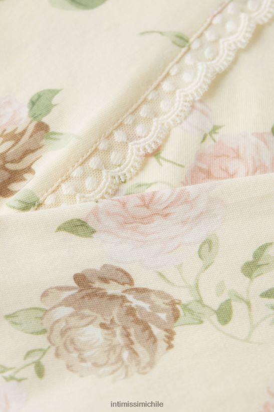 Intimissimi aroma de rosas top de algodón de manga larga mujer 205j-estampado aroma de rosas vestir L4BXFJ1549